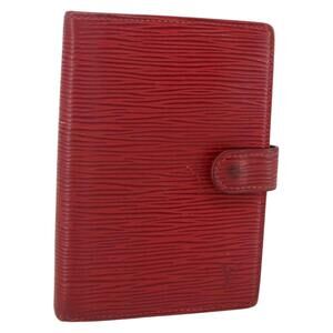 LOUIS VUITTON Epi Agenda PM Day Planner Cover Red R20057 LV Auth bs31335